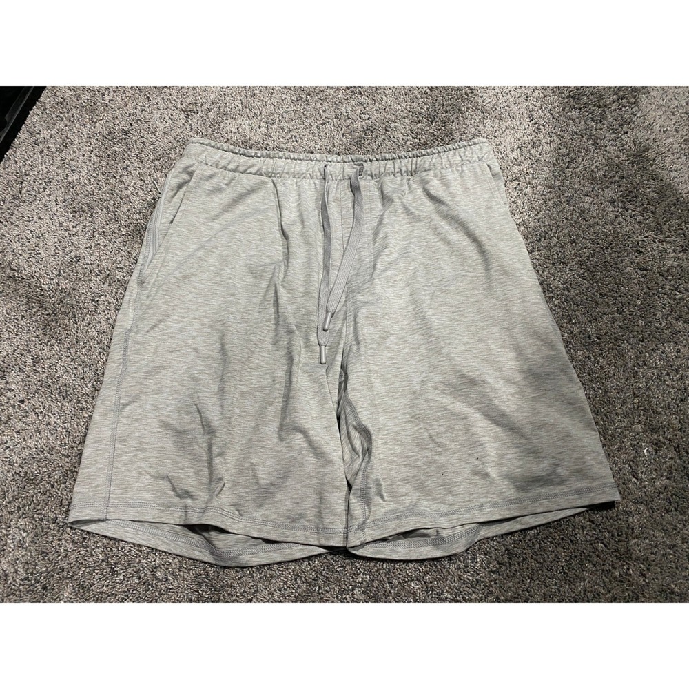 Eddie Bauer Lounge Shorts Elastic Waistband Heather Gray Large Excellent